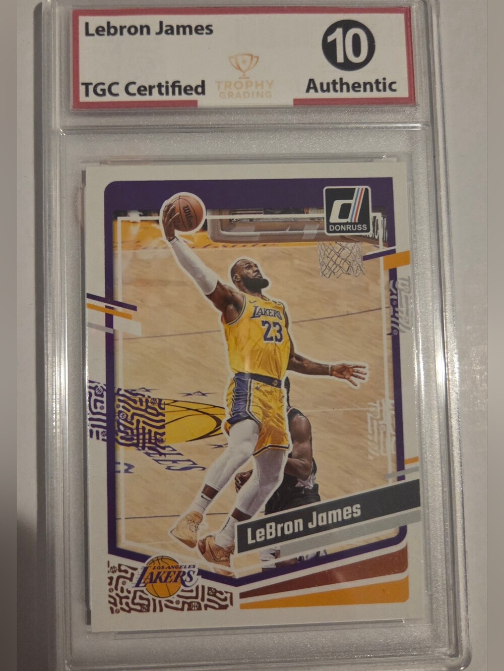 Lebron James 23-24 Panini Donruss Gem Mint 10 Graded Basketball Card Lakers